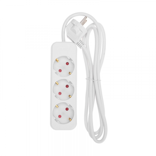 Удлинитель STANDARD 3 гнезда, 1,5м, 3х1,0мм², с/з, белый REXANT, цена за 1 шт
