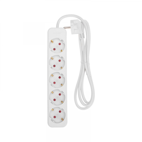 Удлинитель STANDARD 5 гнезд, 1,5м, 3х1,0мм², с/з, белый REXANT, цена за 1 шт