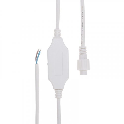 Шнур питания для уличных гирлянд (без вилки) 3А, цвет провода белый, IP65, цена за 1 шт