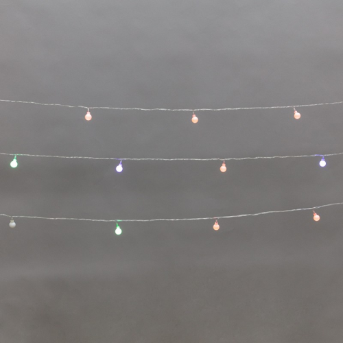 Гирлянда светодиодная Шарики 5м, 20LED, IP20, прозрачный провод, свечение мульти (RG/RB), мигание, 230В NEON-NIGHT, цена за 1 шт