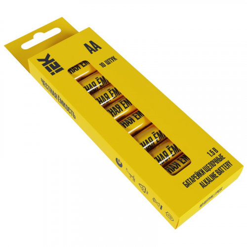 Батарейка щелочная Alkaline LR06/AA (10шт/бокс) IEK, цена за 1 упак