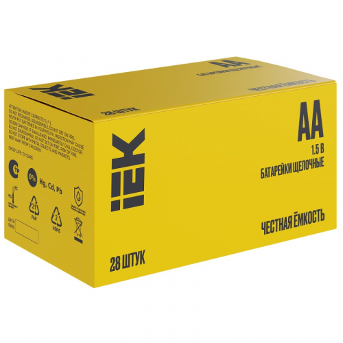 Батарейка щелочная Alkaline LR06/AA (28/бокс) IEK, цена за 1 упак