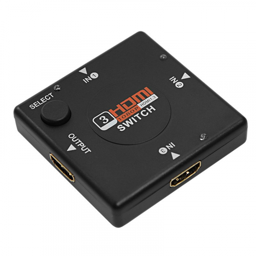 Переключатель гнездо HDMI на 3 гнезда HDMI, без питания, пластик REXANT, цена за 1 шт