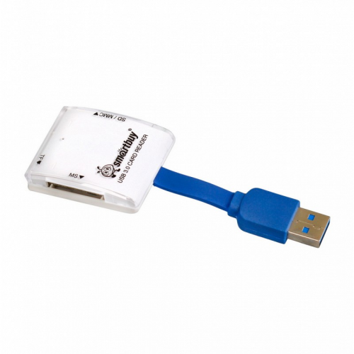 Картридер Smartbuy 700, USB 3.0 - SD/microSD/MS, белый (SBR-700-W), цена за 1 шт