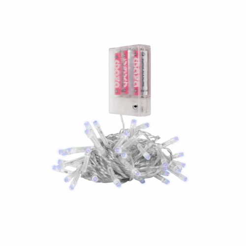 Гирлянды и Аксессуары / Гирлянда DC-G01-80W, 80 бел. LED, 7.8 м., 8 реж., 3xAA (5047778), цена за 1 шт