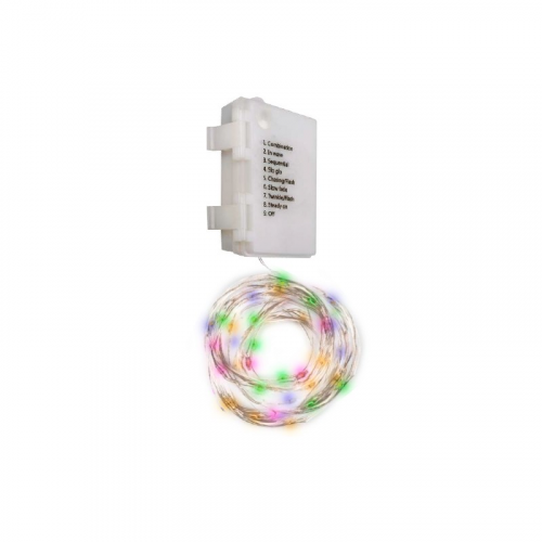 Гирлянды и Аксессуары / Гирлянда DC-G03-120M, 120 мульт. microLED, 12.1 м., 8 реж., 3xAA (5047815), цена за 1 шт