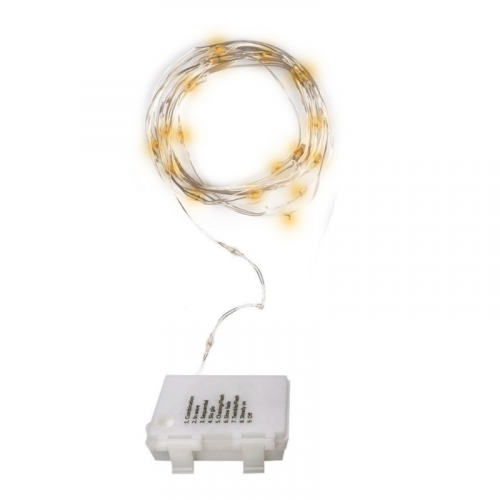 Гирлянды и Аксессуары / Гирлянда DC-G03-50Y, 50 желт. microLED, 5.1 м., 8 реж., 3xAA (5047853), цена за 1 шт