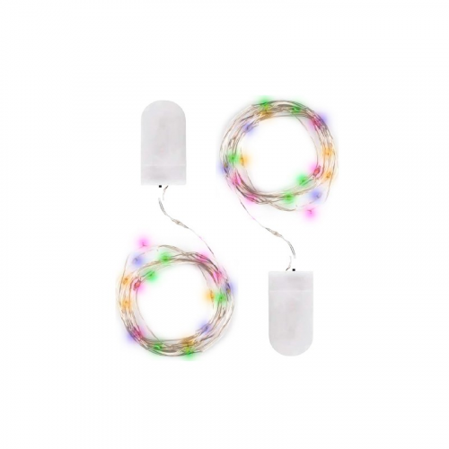 Гирлянды и Аксессуары / Гирлянды DC-G05-20MS2, комплект 2 шт., мульт. 20 LED, 2xCR2032 (5047990), цена за 1 шт