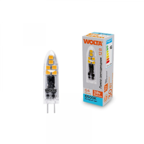Светодиодная лампа WOLTA WSTD-JC-12V3W6KG4-P 3Вт 6500K G4, цена за 1 шт