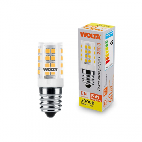 Светодиодная лампа WOLTA WSTD-JCD-5W3KE14-C 5Вт 3000K E14, цена за 1 шт