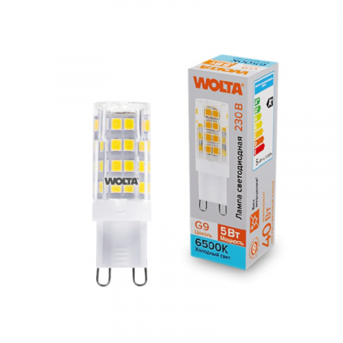 Светодиодная лампа WOLTA WSTD-JCD-5W6KG9-C 5Вт 6500K G9, цена за 1 шт