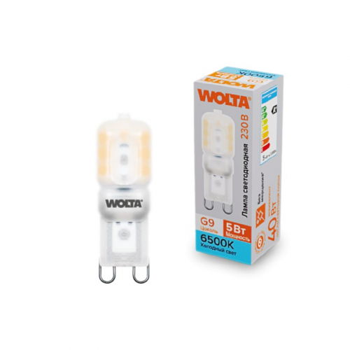 Светодиодная лампа WOLTA WSTD-JCD-5W6KG9-P 5Вт 6500K G9, цена за 1 шт