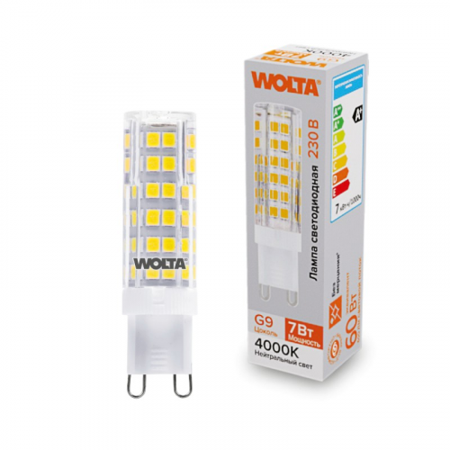 Светодиодная лампа WOLTA WSTD-JCD-7W4KG9-C 7Вт 4000K G9, цена за 1 шт