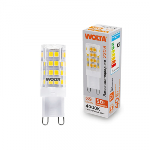 Светодиодная лампа WOLTA WSTD-JCD-5W4KG9-C 5Вт 4000K G9, цена за 1 шт