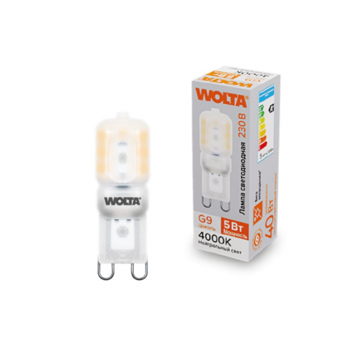 Светодиодная лампа WOLTA WSTD-JCD-5W4KG9-P 5Вт 4000K G9, цена за 1 шт
