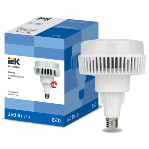 Комплект ПРОМО Лампа LED HP 160Вт 120град 6500К E40 (LLE-HP-160-230-65-E40) с патроном подвесным керамическим Пкр40-16-К43 (EPC30-04-01-K01) IEK, цена за 1 компл
