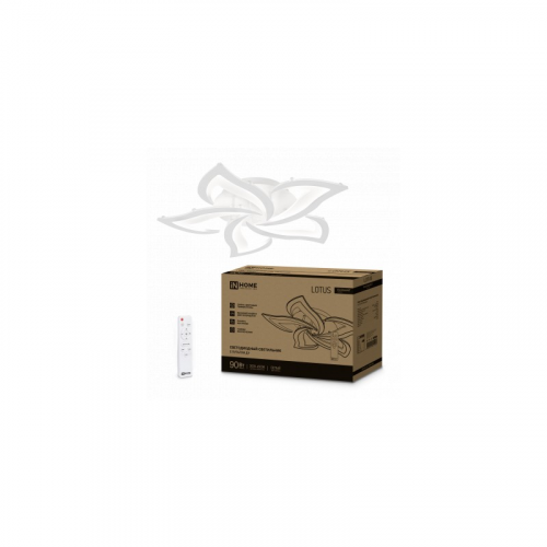 Светильник светодиодный ELEGANT LOTUS 90Вт 230В 3000-6500K 7000Лм 590х570х90мм c пультом ДУ белый IN HOME, цена за 1 шт