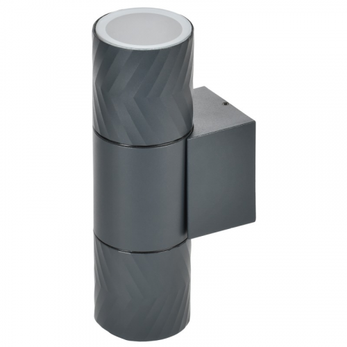 LIGHTING Светильник уличный 5108 настенный под лампу 2хGU10 IP65 серый IEK, цена за 1 шт
