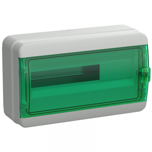 TEKFOR Корпус пластиковый КМПн-18 IP65 зеленая прозрачная дверь IEK, цена за 1 шт