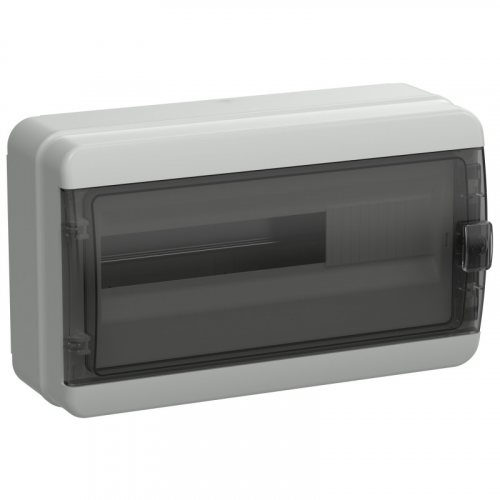 TEKFOR Корпус пластиковый КМПн-18 IP65 черная прозрачная дверь IEK, цена за 1 шт