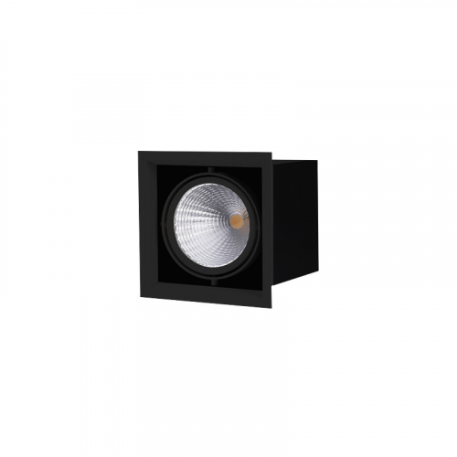 FL-LED Grille-111-1 30W 4000K 185*185*150мм 30Вт 2400Лм (светильник карданный светодиодный черный), цена за 1 шт