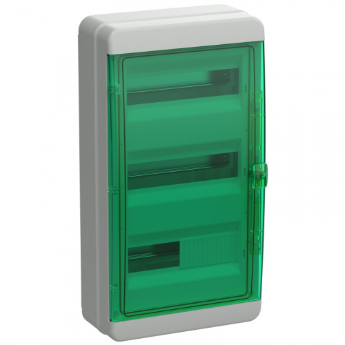 TEKFOR Корпус пластиковый КМПн-36 IP65 зеленая прозрачная дверь IEK, цена за 1 шт
