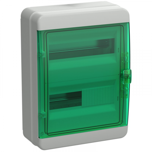 TEKFOR Корпус пластиковый КМПн-24 IP65 зеленая прозрачная дверь IEK, цена за 1 шт