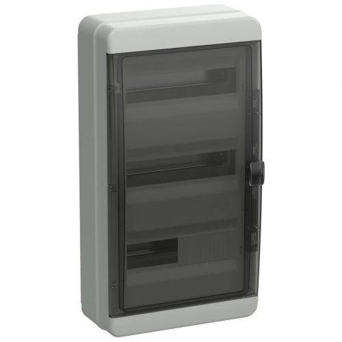 TEKFOR Корпус пластиковый КМПн-36 IP65 черная прозрачная дверь IEK, цена за 1 шт