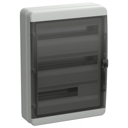 TEKFOR Корпус пластиковый КМПн-54 IP65 черная прозрачная дверь IEK, цена за 1 шт