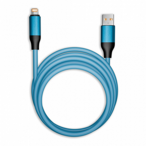 Кабель для зарядки и передачи, супертолстый BOLD LIGHTNING мятный, 3А, TPE, 1 м, Smartbuy (IK-512BOLD-MINT), цена за 1 шт
