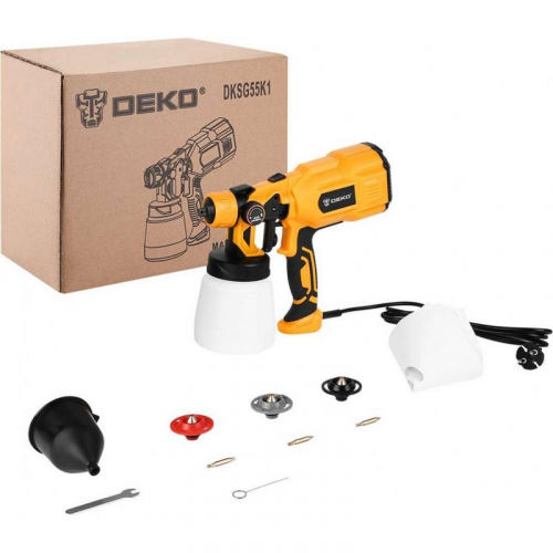 Краскопульт электрический DEKO DKSG55K1 HVLP (550W, 800 мл), цена за 1 шт
