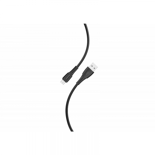 Кабель для зарядки и передачи данных S40 MicroUSB черный, 2.4 А, 1 м, Smartbuy (iK-12-S40b), цена за 1 шт