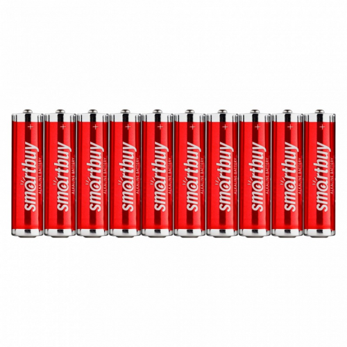 Батарейка алкалиновая Smartbuy LR6/10SB (300/600) (SBBA-2A10SB) (цена за упаковку, 10 шт), цена за 1 упак