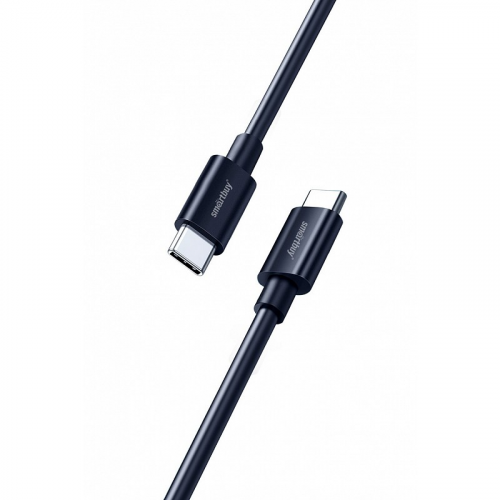 Кабель для зарядки и передачи данных S73 Type C черный, 6А, 60 вт, 1 м, Smartbuy (iK-3112-S73b), цена за 1 шт