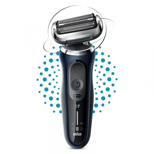 71-B1000S Электрическая бритва Braun S7 71-B1000s Black/Blue 360° тип 5764 дорожный футляр, цена за 1 шт