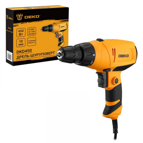 Дрель-шуруповерт сетевая DEKO DKD450, цена за 1 шт