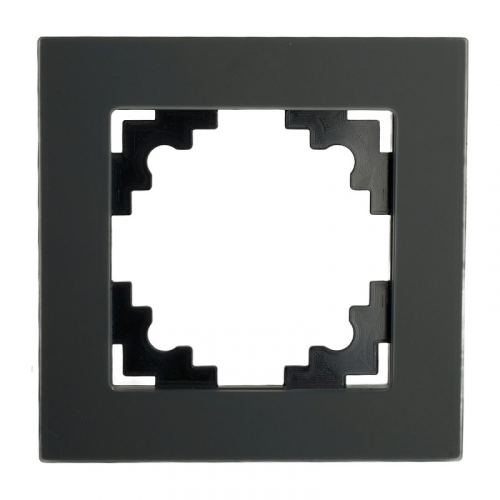 GFR00-7001-05М Рамка 1-местная, стекло, серия Катрин, черный матовый, цена за 1 шт