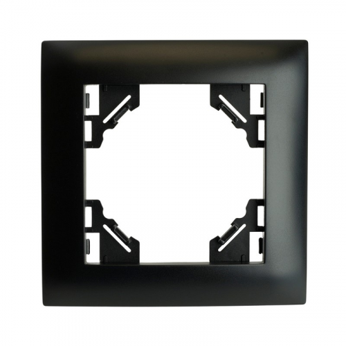 Рамка 1-местная, горизонтальная, серия Эрна Элегант, PFR00-9011-03, черный, цена за 1 шт