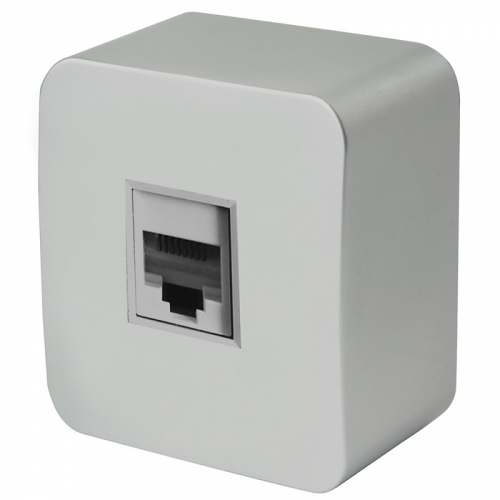 Розетка RJ-45 открытой установки, 1-местная,серия София, серебро, MST00-20-03, цена за 1 шт