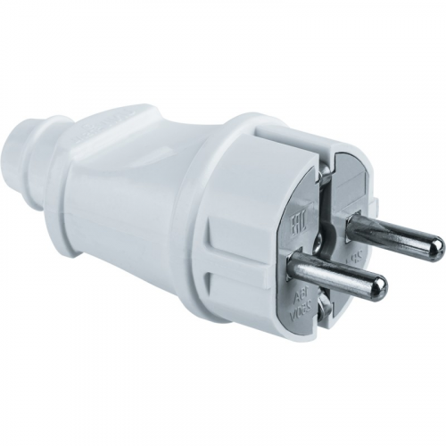 Вилка Navigator 61 359 NCA-PL02-16A-E-WH прямая с/з белая, цена за 1 шт