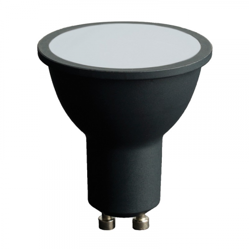 Лампа светодиодная, (8W) 230V GU10 4000K MR16 в черном корпусе, LB-1608, цена за 1 шт