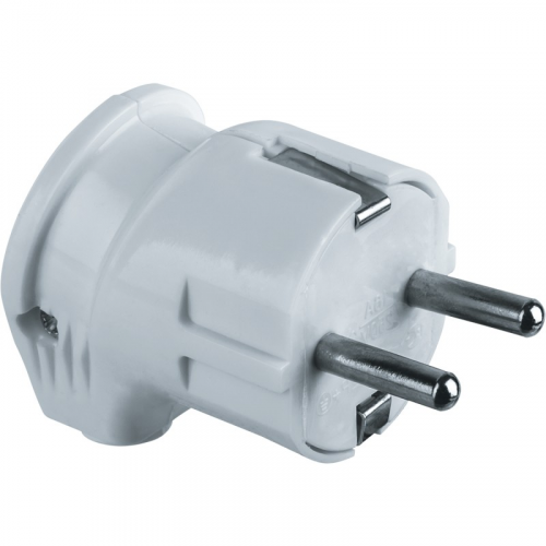 Вилка Navigator 61 362 NCA-PL04-16A-E-WH угловая с/з белая, цена за 1 шт