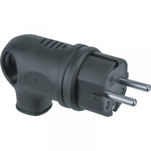 Вилка Navigator 61 367 NCA-PLR01-16A-E-IP44-BL угловая с/з каучук черная, цена за 1 шт