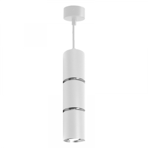 Светильник потолочный на подвесе MR16 35W, 230V, белый, хром, D55*H180 ML1868, цена за 1 шт