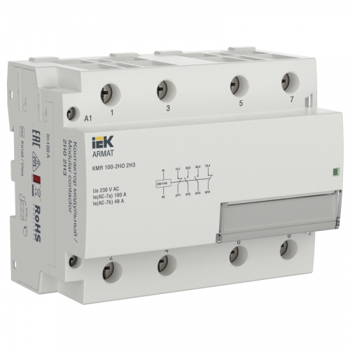 ARMAT Контактор модульный KMR 100А 230В AC 2НО 2НЗ IEK, цена за 1 шт