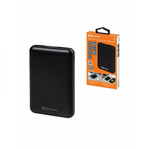 Внешний аккумулятор Юкон 5, 5000 mAh, 2.4 А, 2 USB, Type-C, TDM, цена за 1 шт