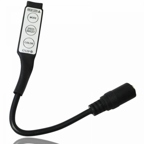 LED мини контроллер с разъемом 5,5х2,1 мм 72/144 W, 3 кнопки, 12 V/24 V, цена за 1 шт