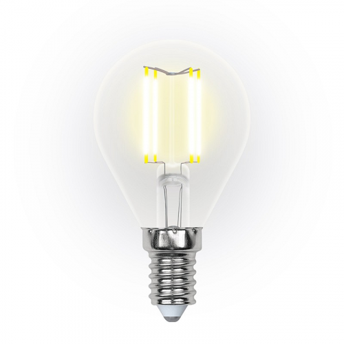 Лампы светодиодные Uniel LED-G45-5W/WW/E14/CL/DIM GLA01TR картон, цена за 1 шт