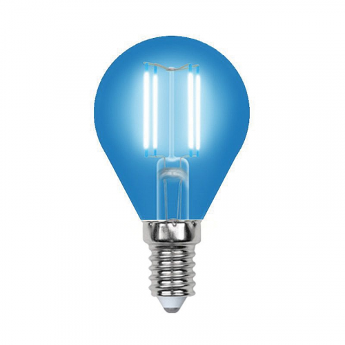 Лампы светодиодные Uniel LED-G45-5W/BLUE/E14 GLA02BL картон, цена за 1 шт