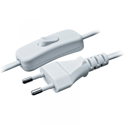 Шнур Navigator 61 724 NPS-FS-170-2x0.5-WH 1.7м с выкл. белый, цена за 1 шт